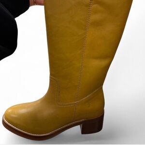 Women's Yellow Leather Boots